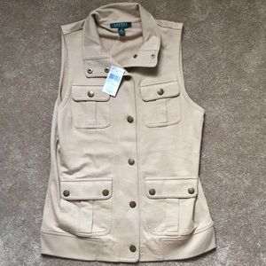 Button up Khaki Vest